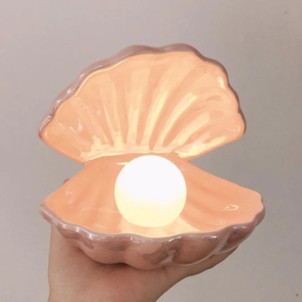 Pearl Night Lamp,Pink Shell Pearl Night Light