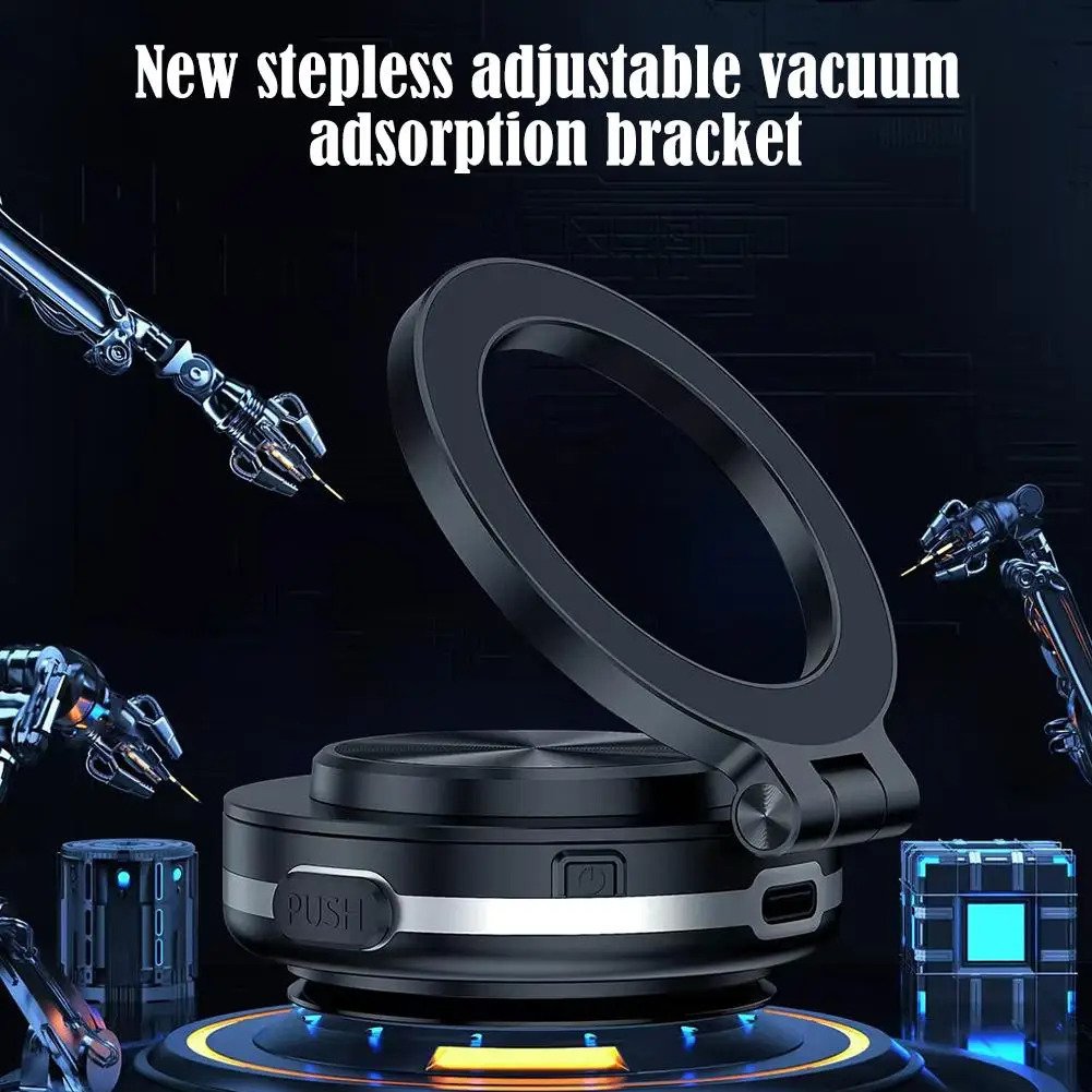 360 Degree Rotating Electric Suction Magnetic Car Phone Holder