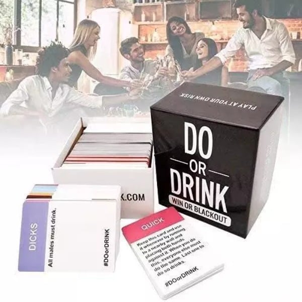 Do or Drink Win or Blackout Drinking Party Cards Game