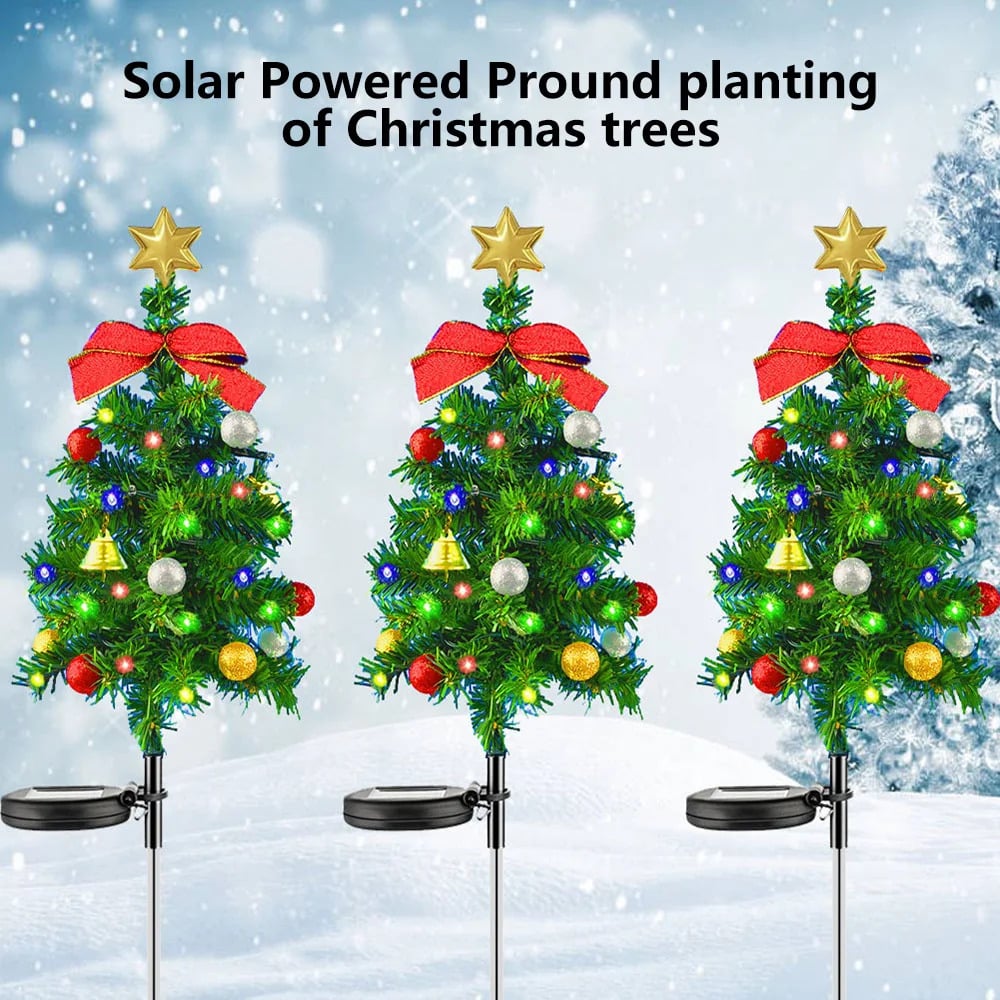Solar Garden Lights Christmas Tree Outdoor Pathway Yard Patio Lights Decorations