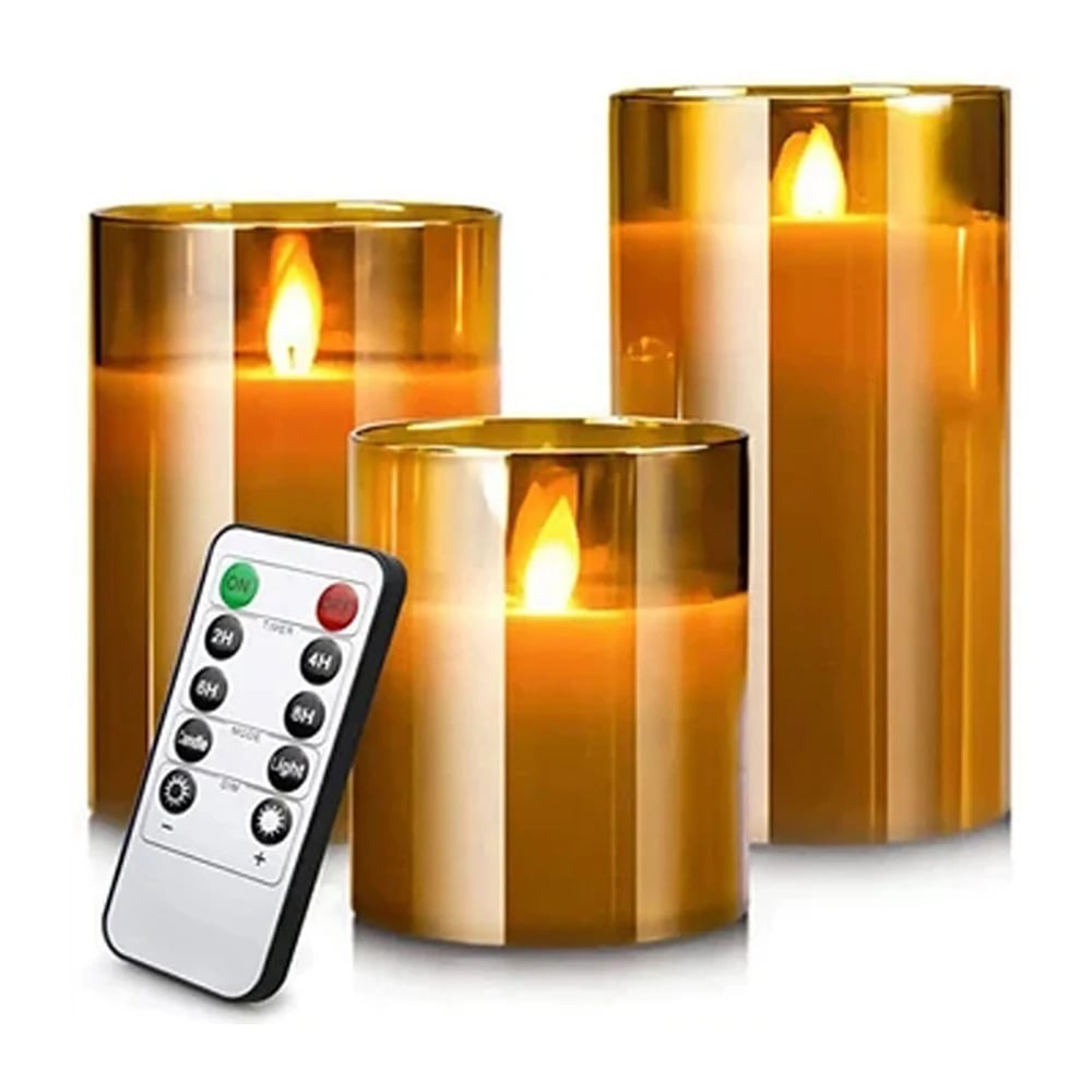 LED Acrylic Flameless Candles – LED Candles with Remote & Timer