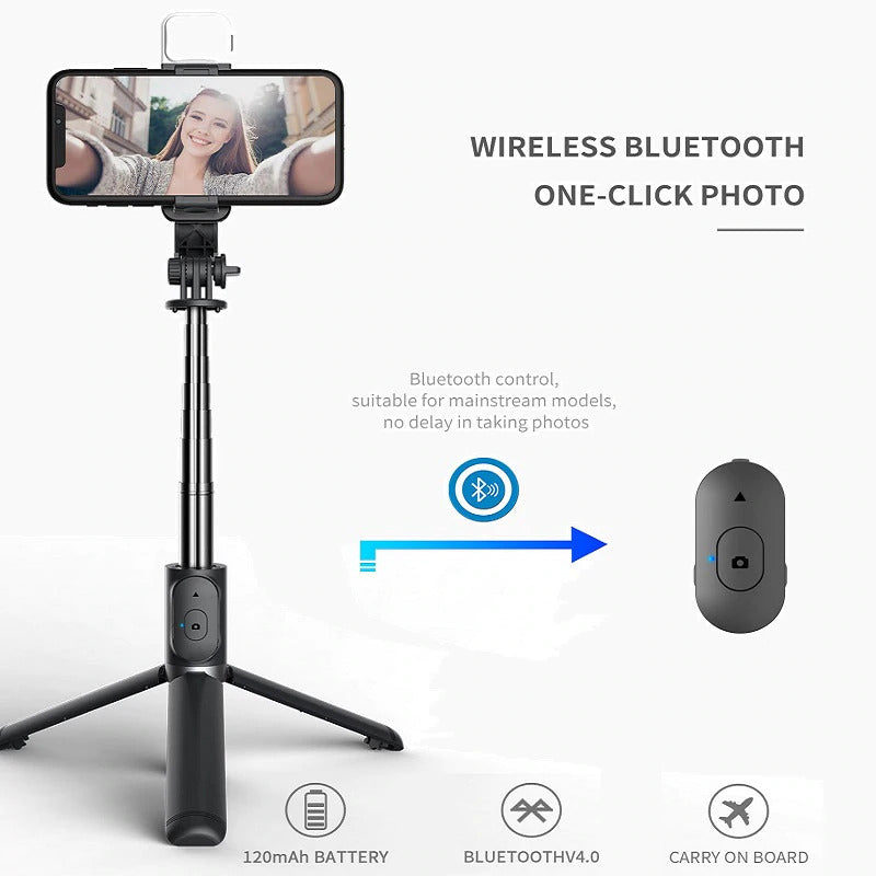 6 in 1 Wireless Bluetooth Selfie Stick