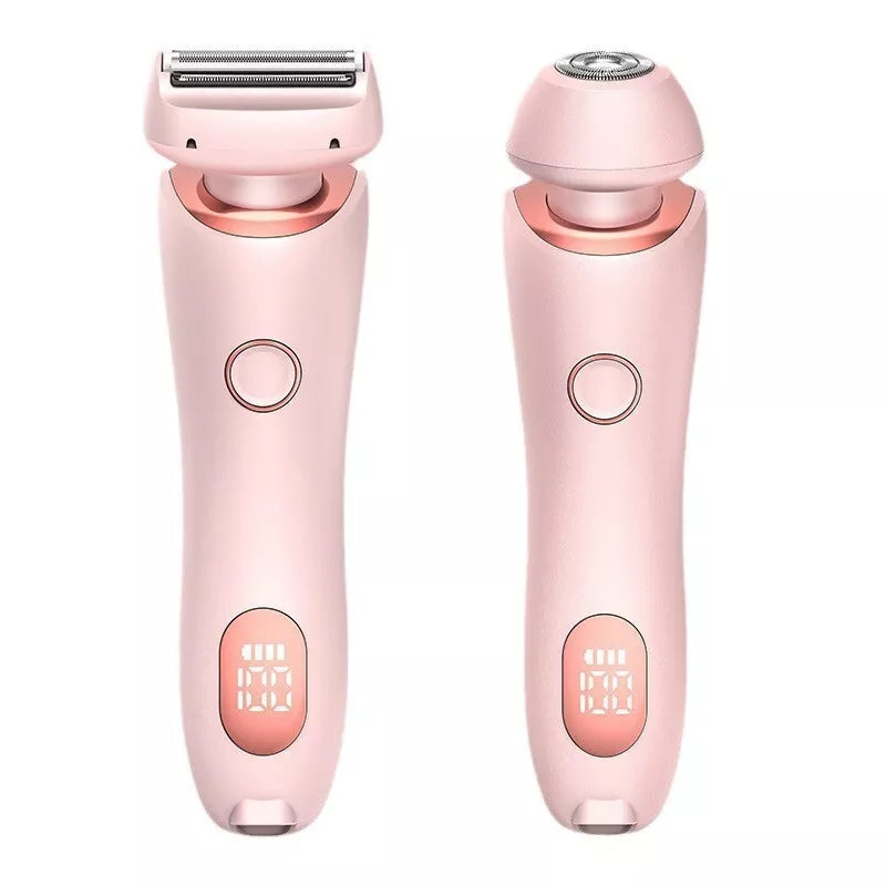 2 in 1 Electric Women Shaver Hair Arm Leg Bikini Face Remover Lady Razor Trimmer