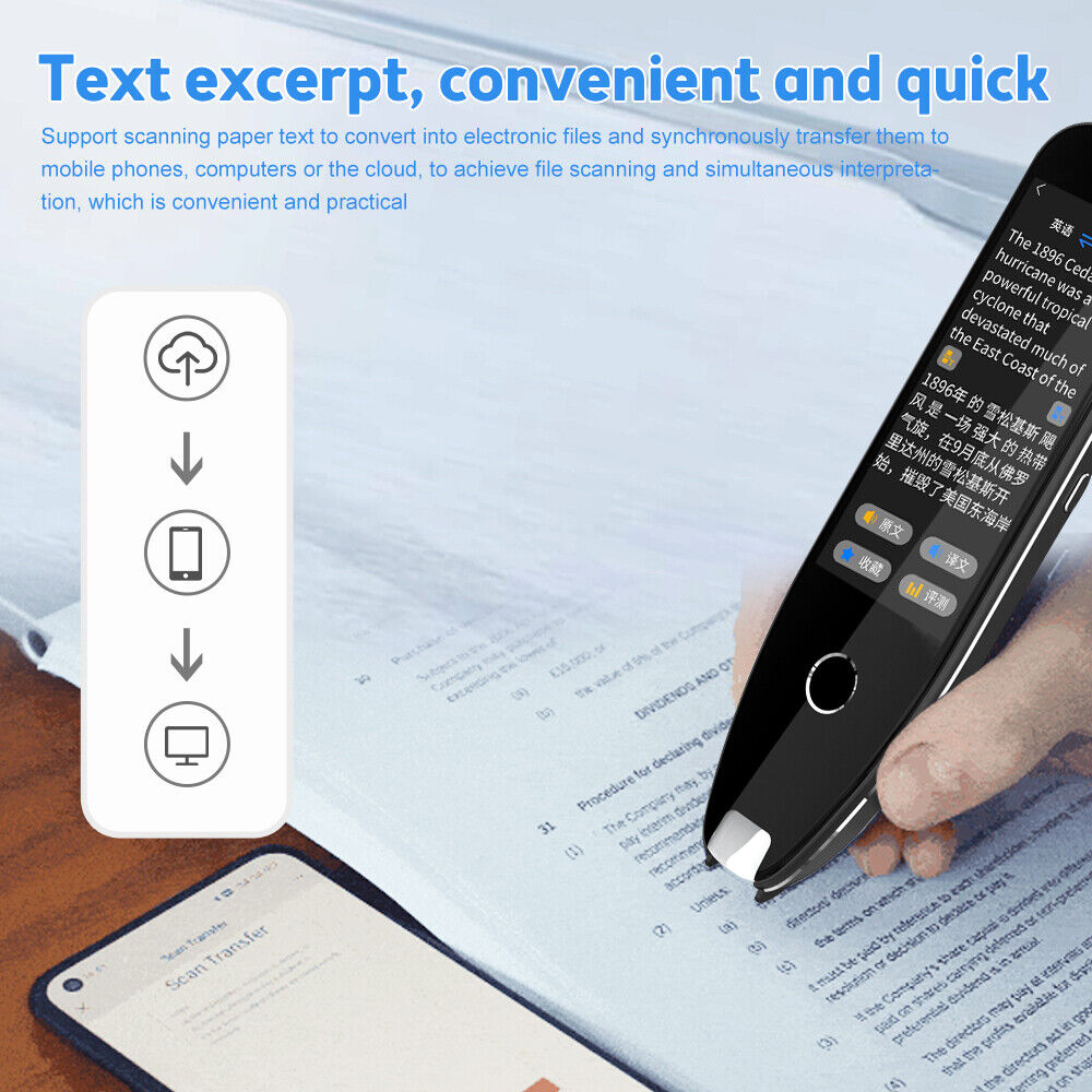 Professional Translation Pen Dictionary Text Scanning Reading Voice Translator
