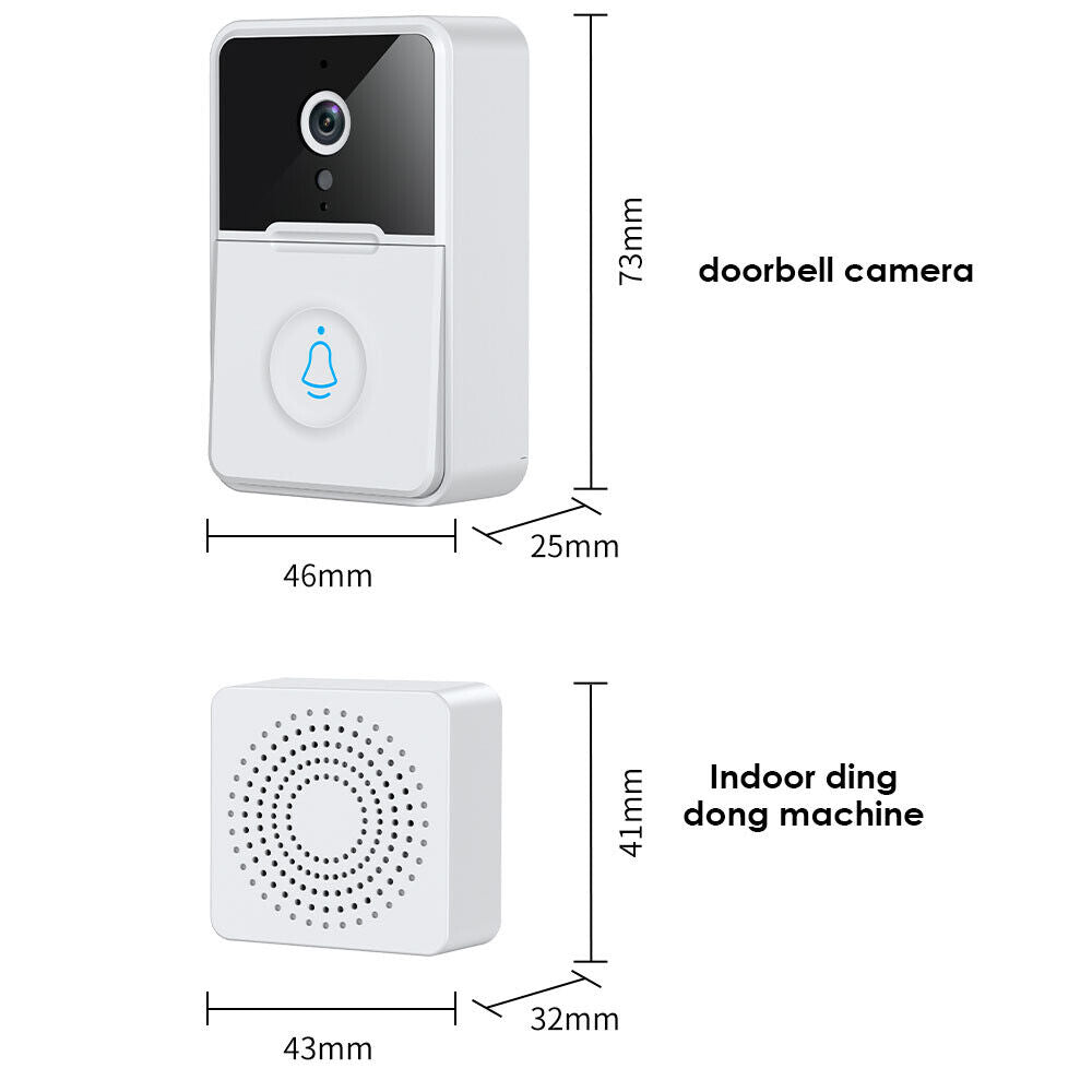 1080P HD Wireless Smart WiFi Video Doorbell Intercom Door Bell Security Camera