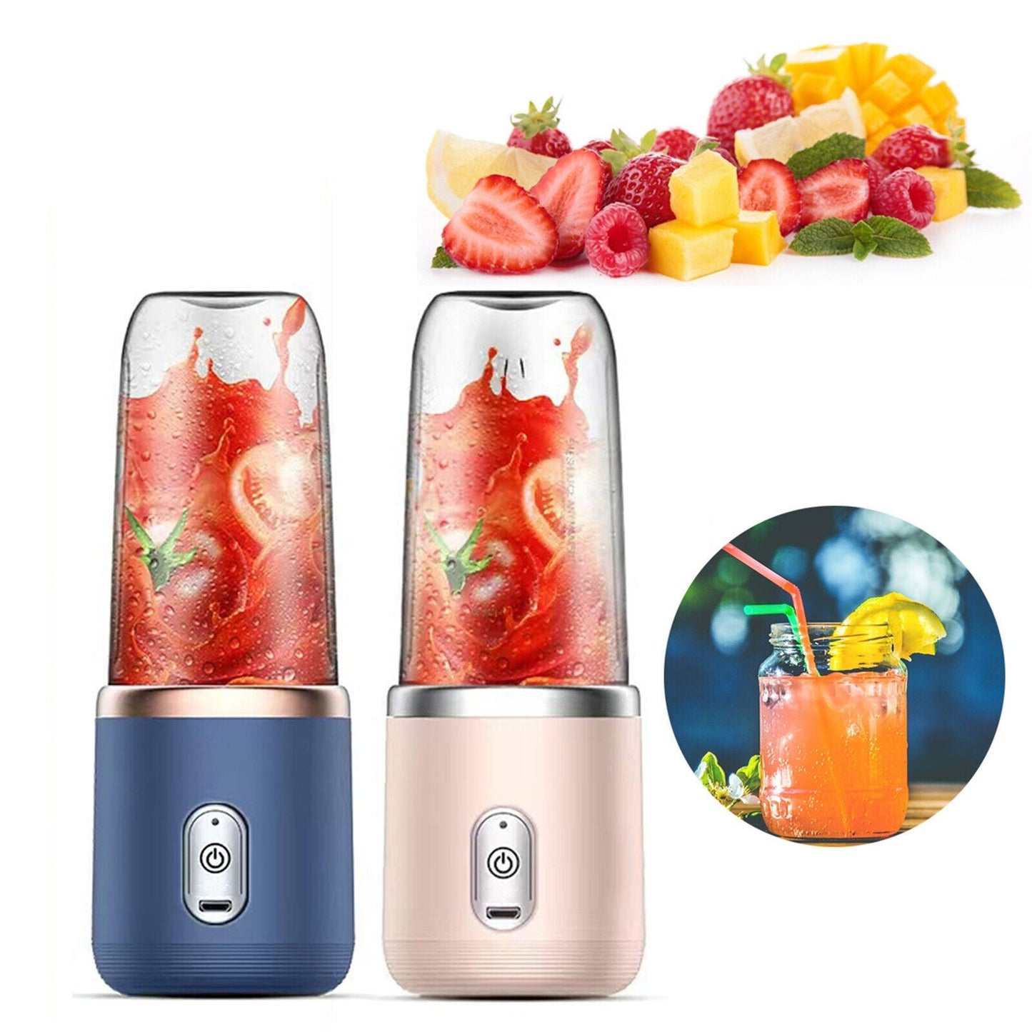 Portable Blender USB Rechargeable Personal Food Smoothie Maker Mixer Juicer