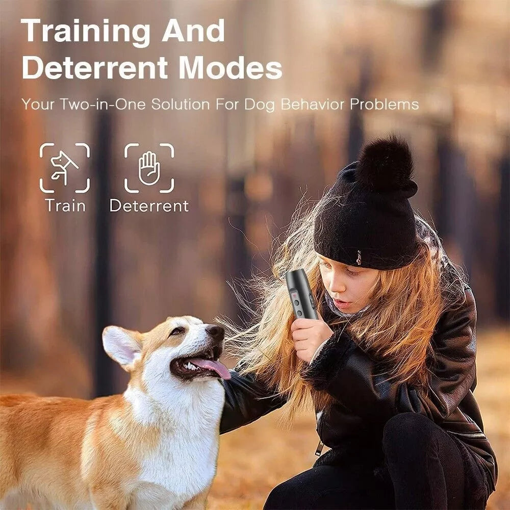 Dog Ultrasonic Repeller Barking Anti Device Pet Bark Stop Trainer Control
