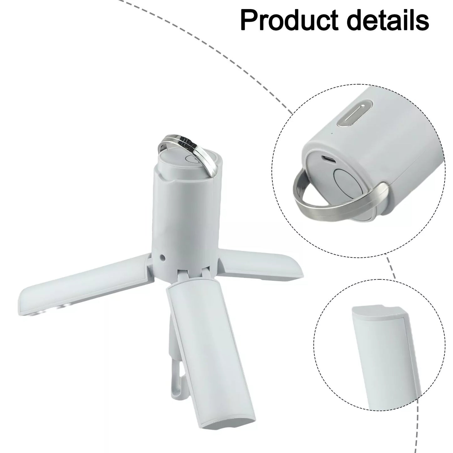 Multi-function Folding Camping Lantern with Adjustable Brightness and Angle Bulbs