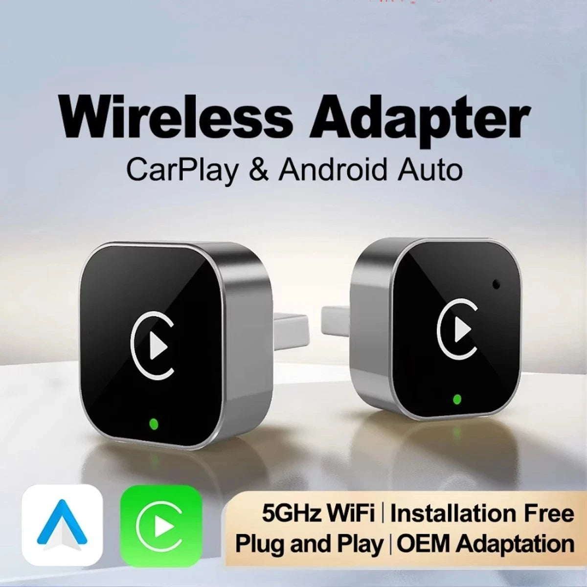 Wireless Carplay Android Auto Adapter USB Car Dongle Connect Box 2 In 1 Mini Box