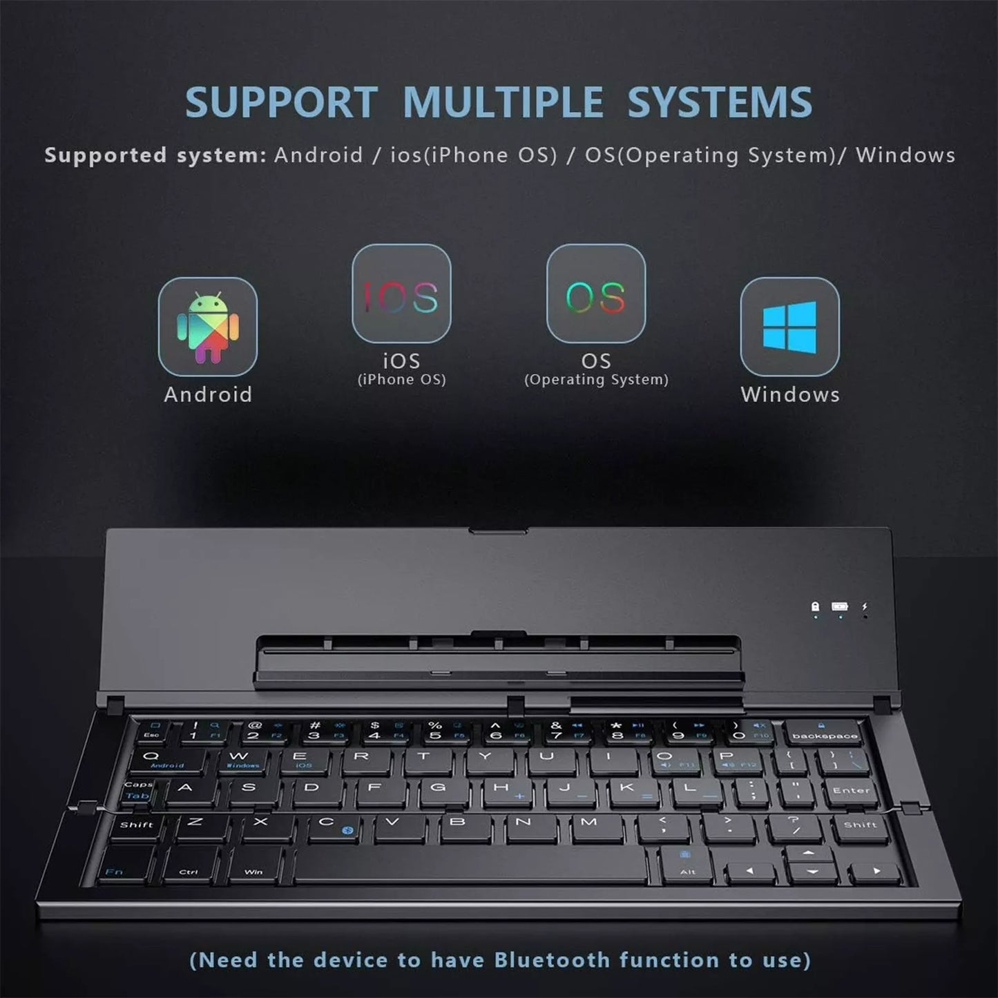 Mini Foldable Bluetooth Keyboard For iOS Windows Android