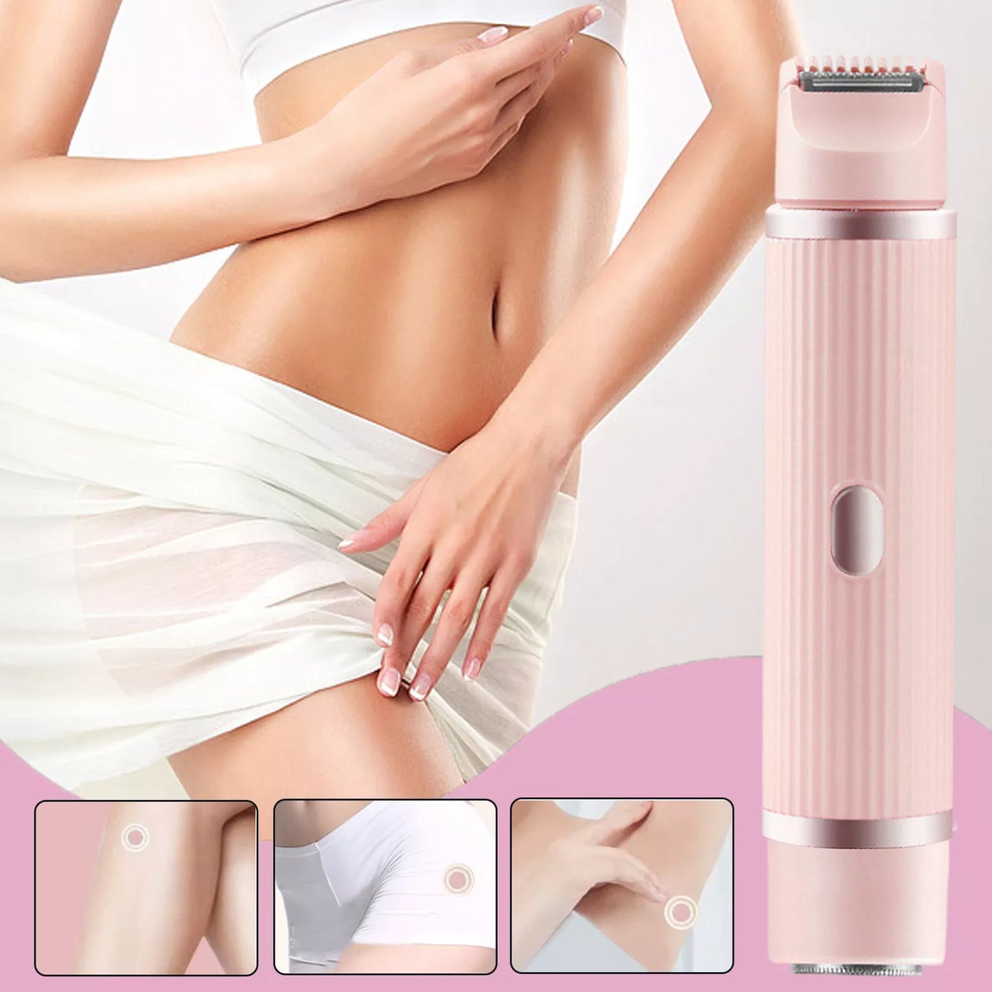 2 in1 Dual Head Lady Shaver Electric Razor for Women Private Area Bikini Trimmer