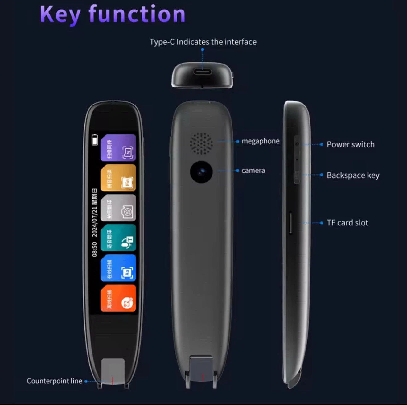 Professional Translation Pen Dictionary Text Scanning Reading Voice Translator