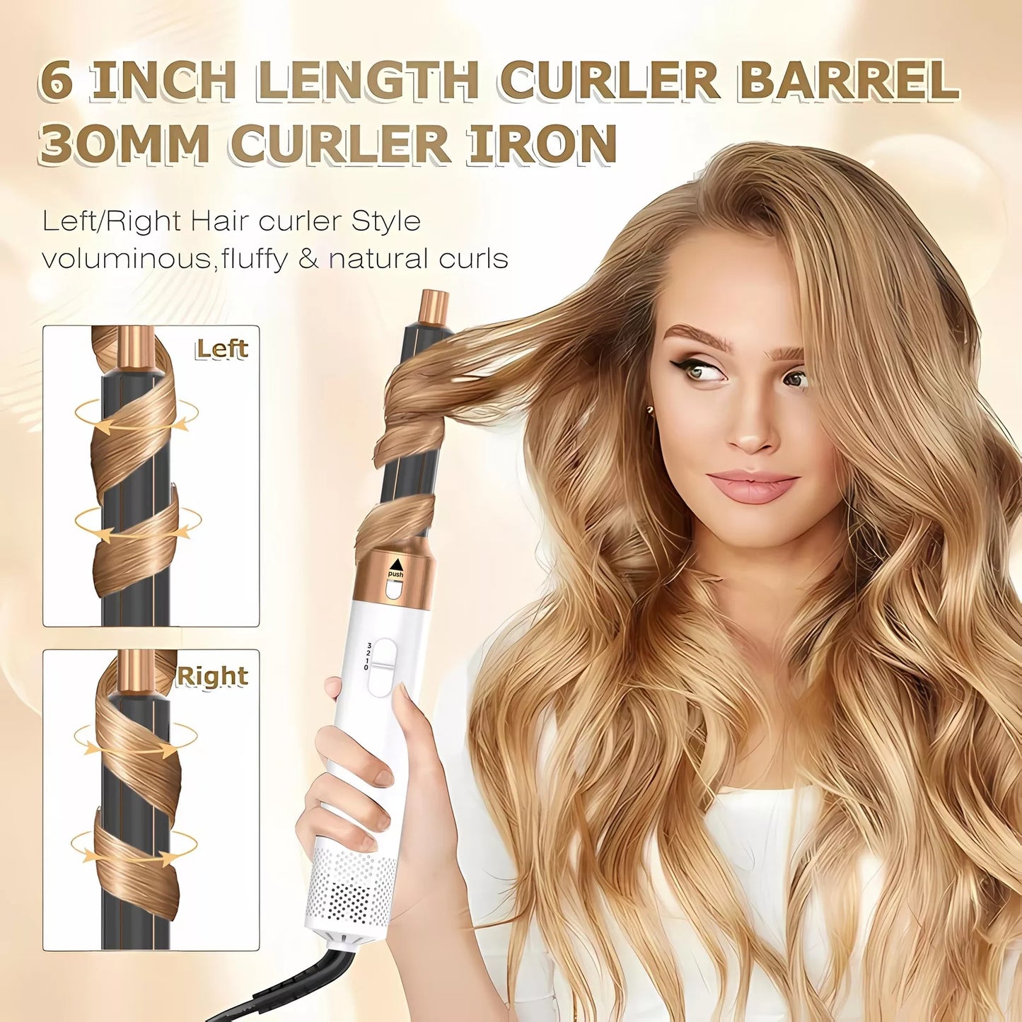 5 in 1 Hair Dryer Hot Comb Set Professional Curling Iron Hair Straightener