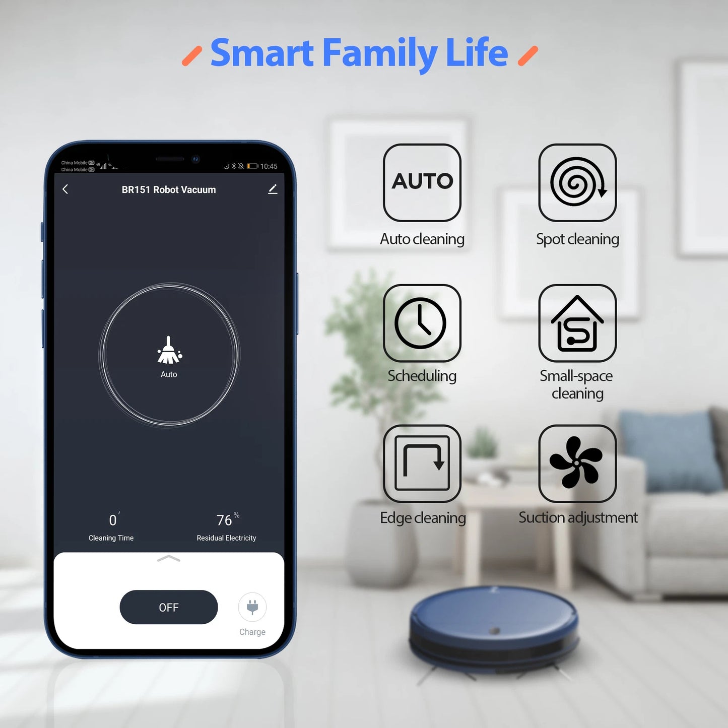 Smart Robot Vacuum Cleaner and Mop, 5000Pa Suction for Hard Floors and Carpets