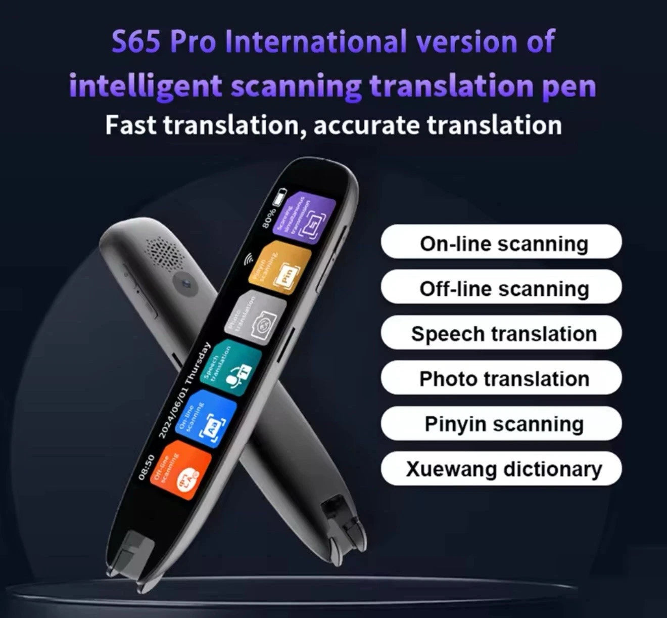 Professional Translation Pen Dictionary Text Scanning Reading Voice Translator