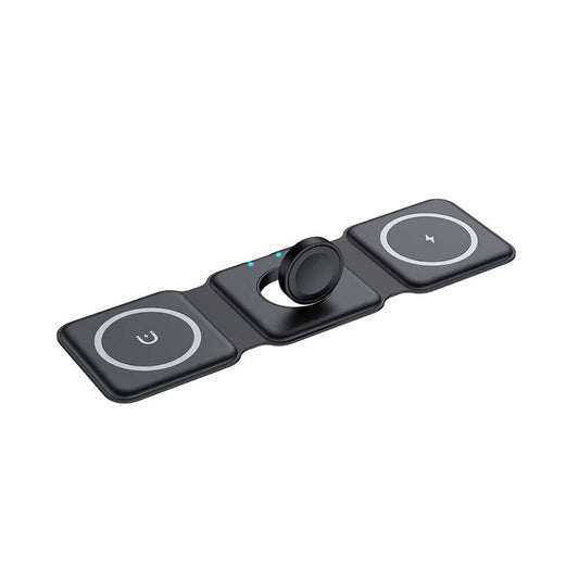 Foldable 3-in-1 Magnetic Wireless Charger Pad For Apple Watch Air Pods iPhone Android
