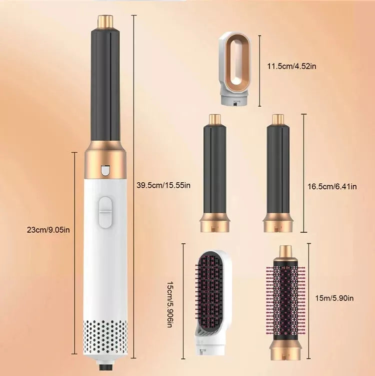 5 in 1 Hair Dryer Hot Comb Set Professional Curling Iron Hair Straightener