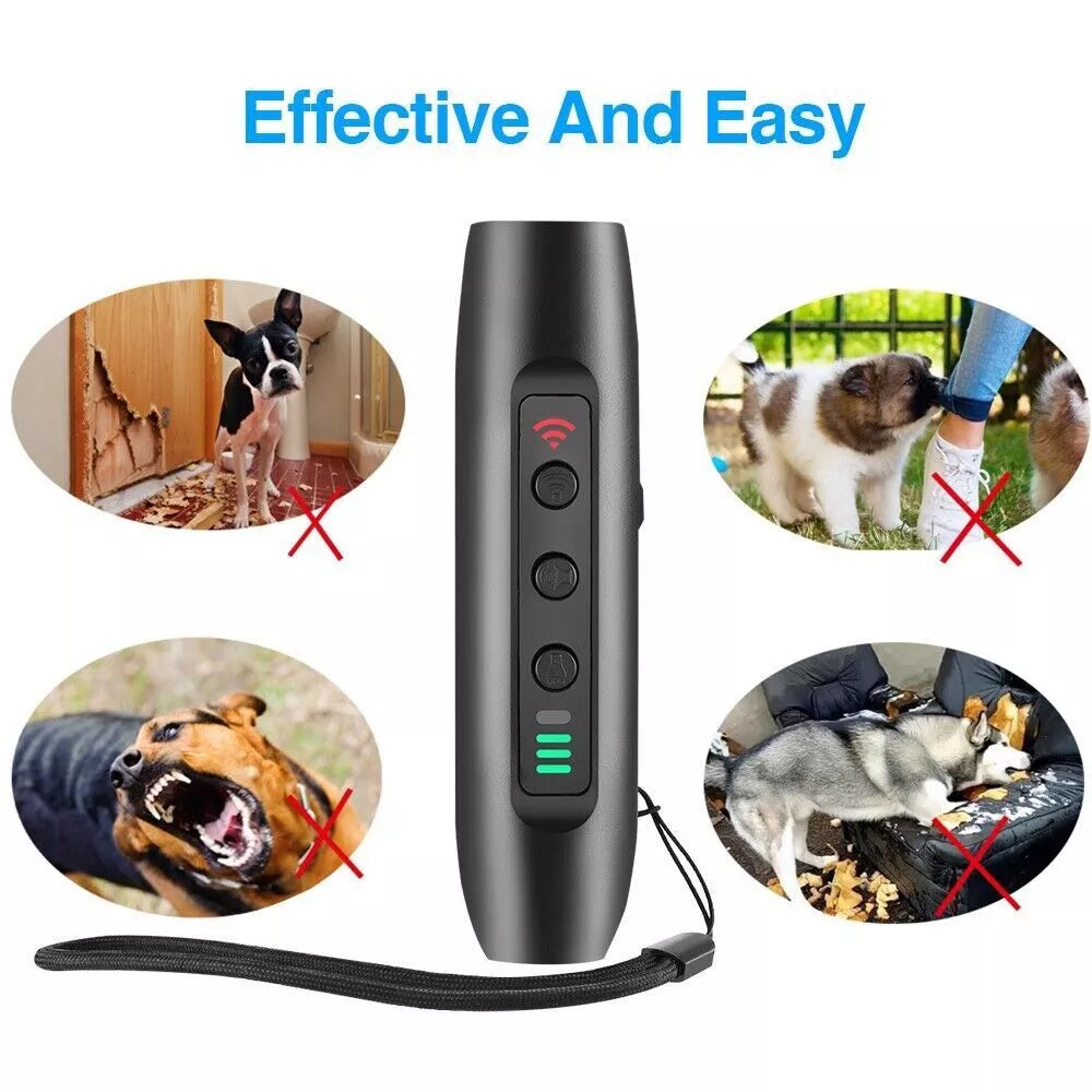 Dog Ultrasonic Repeller Barking Anti Device Pet Bark Stop Trainer Control
