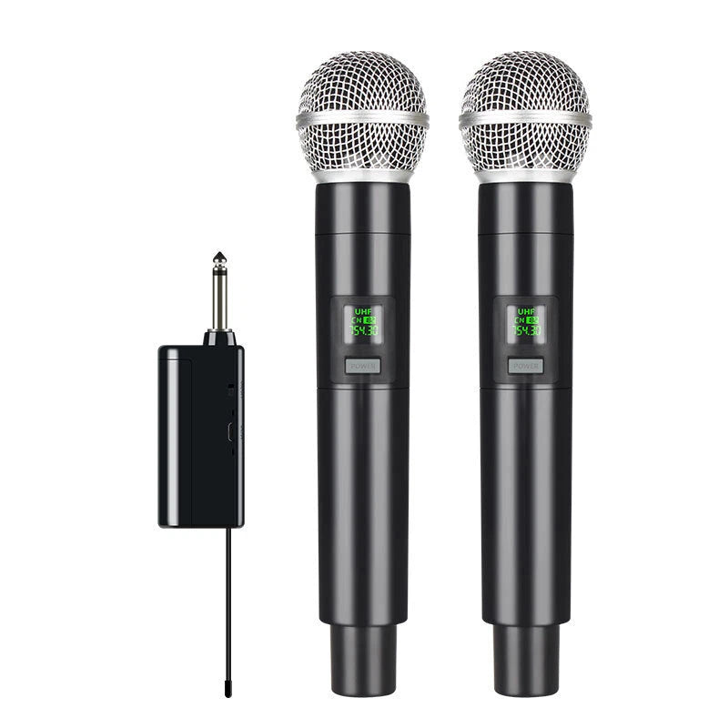 Professional VHF Wireless Microphone Handheld Mic System Karaoke w/ Receiver