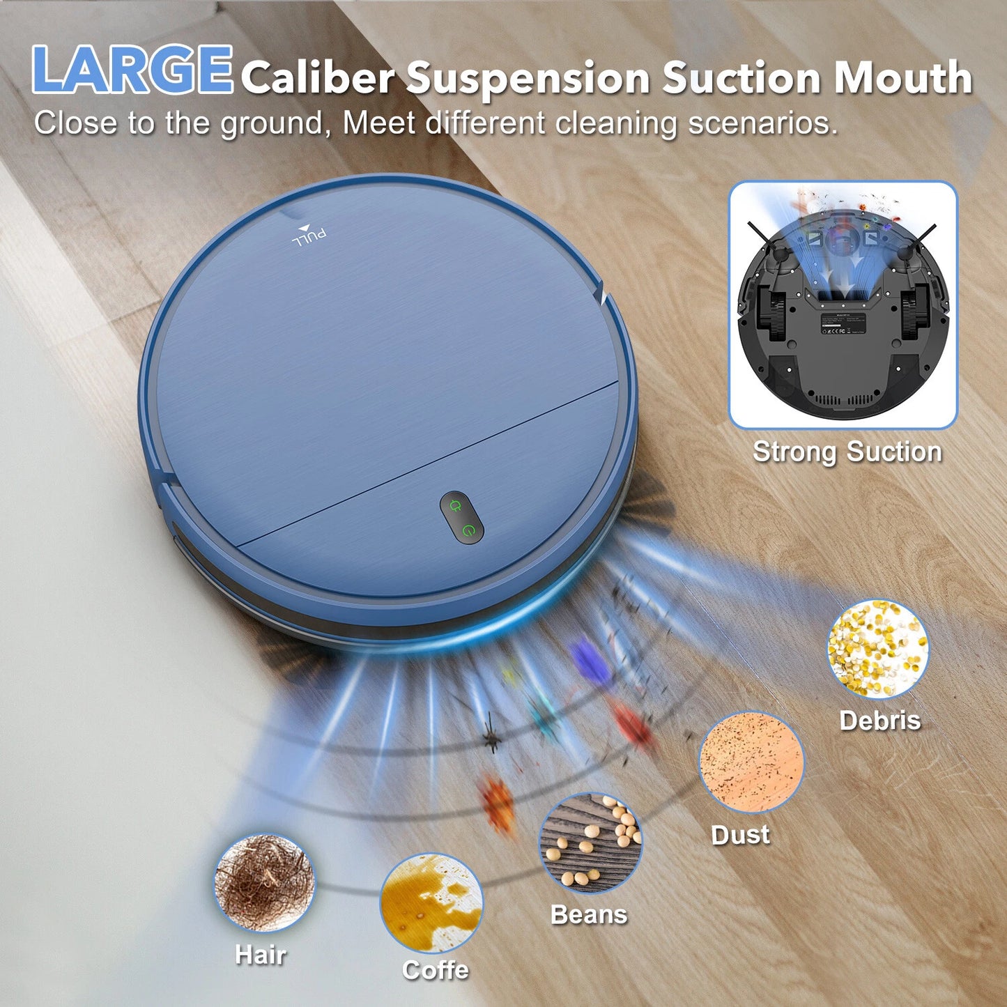 Smart Robot Vacuum Cleaner and Mop, 5000Pa Suction for Hard Floors and Carpets