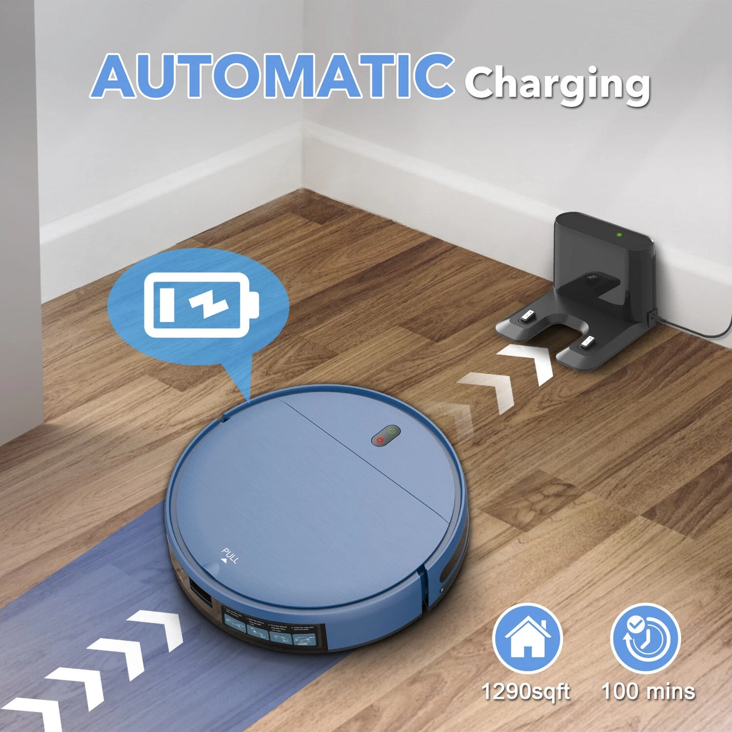 Smart Robot Vacuum Cleaner and Mop, 5000Pa Suction for Hard Floors and Carpets