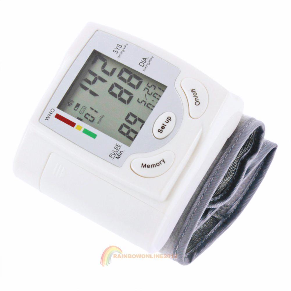 Digital LCD Health Arm Meter Pulse Wrist Blood Pressure Monitor Sphygmomanometer