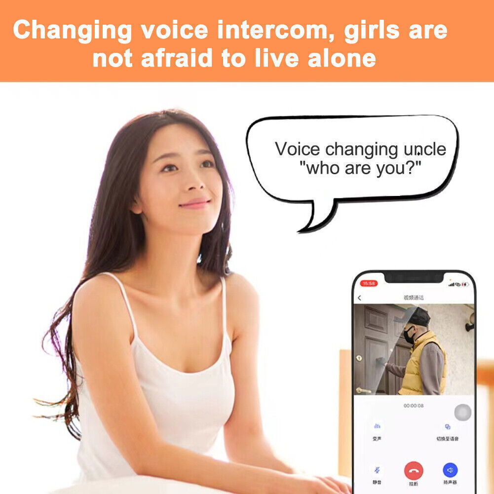 1080P HD Wireless Smart WiFi Video Doorbell Intercom Door Bell Security Camera