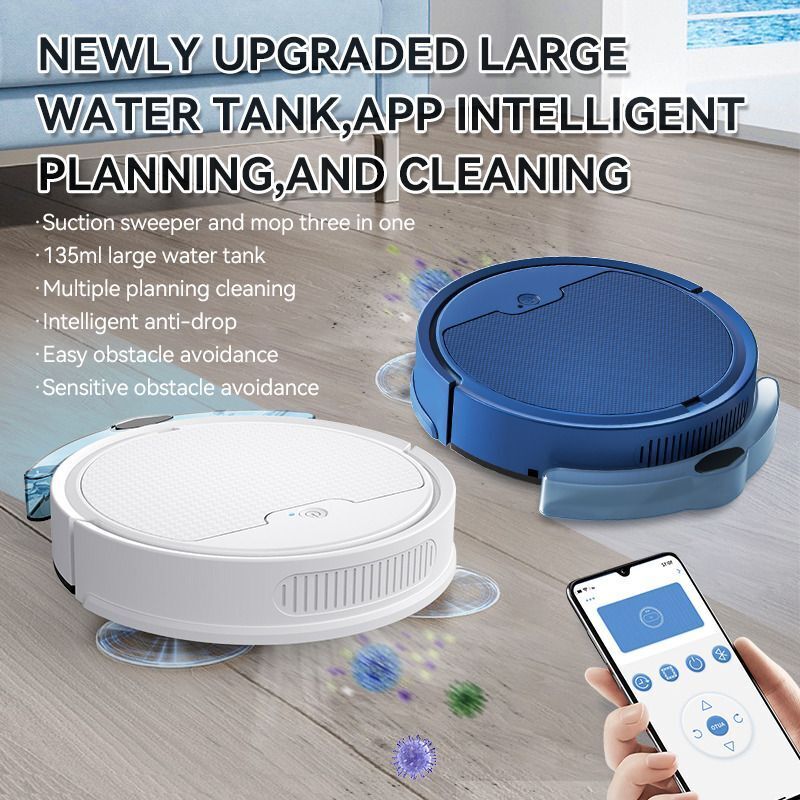 3-in-1 Mopping Robot Vacuum Cleaner App Controlled Carpet Floors Sweeping Robot