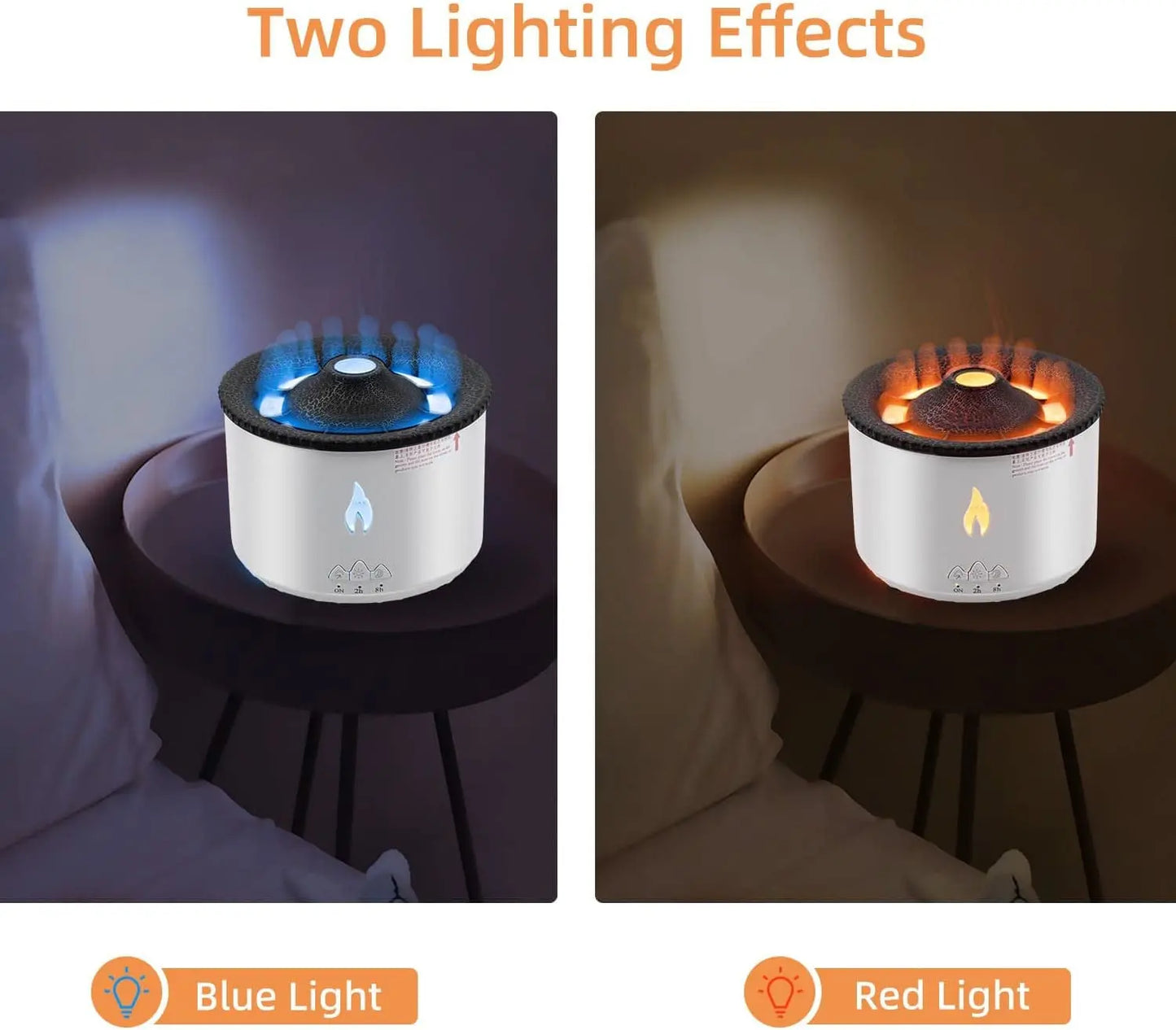 Volcano Humidifier Essential Oil Diffuser, 360Ml Flame Air Diffuser Mist Diffuse