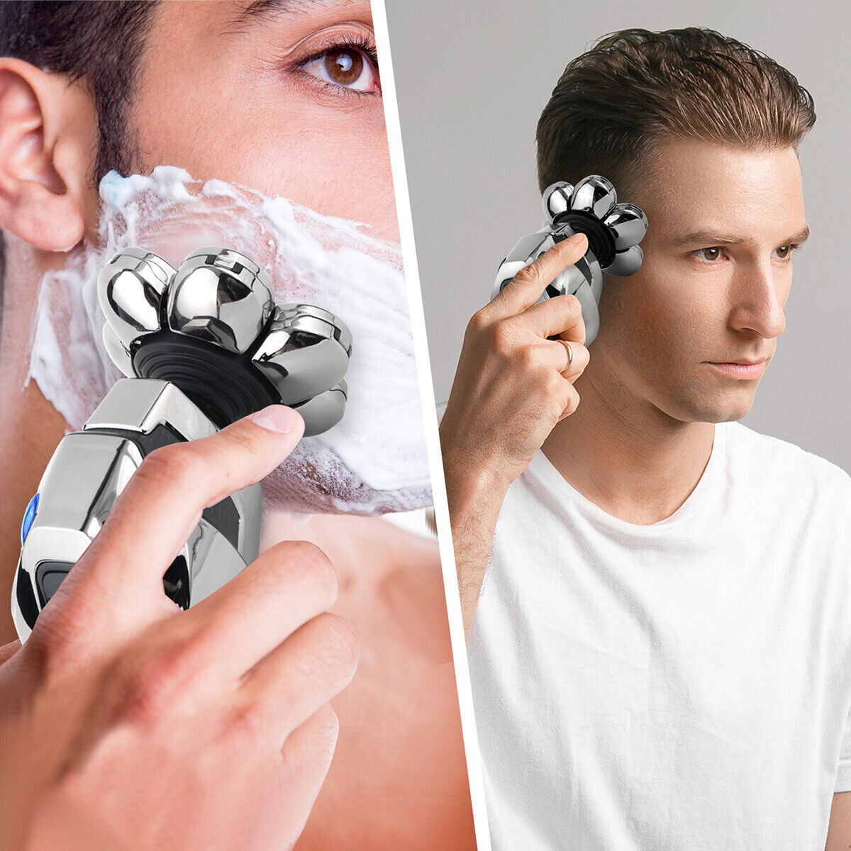 7D 5-in-1 Shaver Cordless Hair Trimmer Bald Head Razor Electric For Men