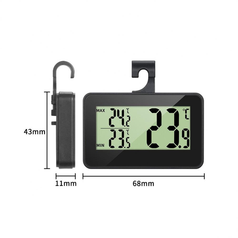 Digital LCD Fridge Freezer Thermometer Magnet Stand Hanging Home Hook
