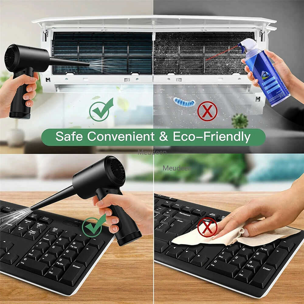 Electric Mini Cordless Air Duster Blower High Pressure for Computer Car Cleaning