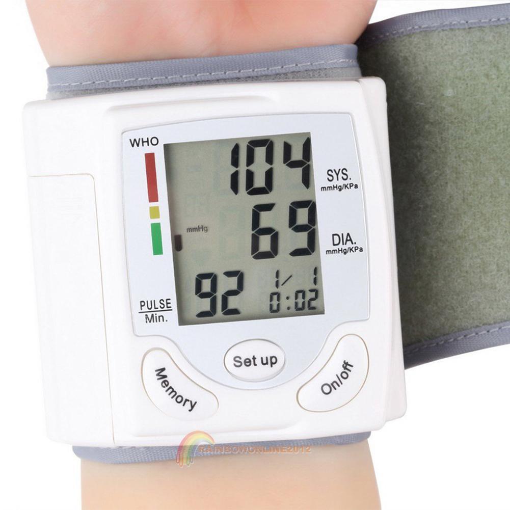 Digital LCD Health Arm Meter Pulse Wrist Blood Pressure Monitor Sphygmomanometer