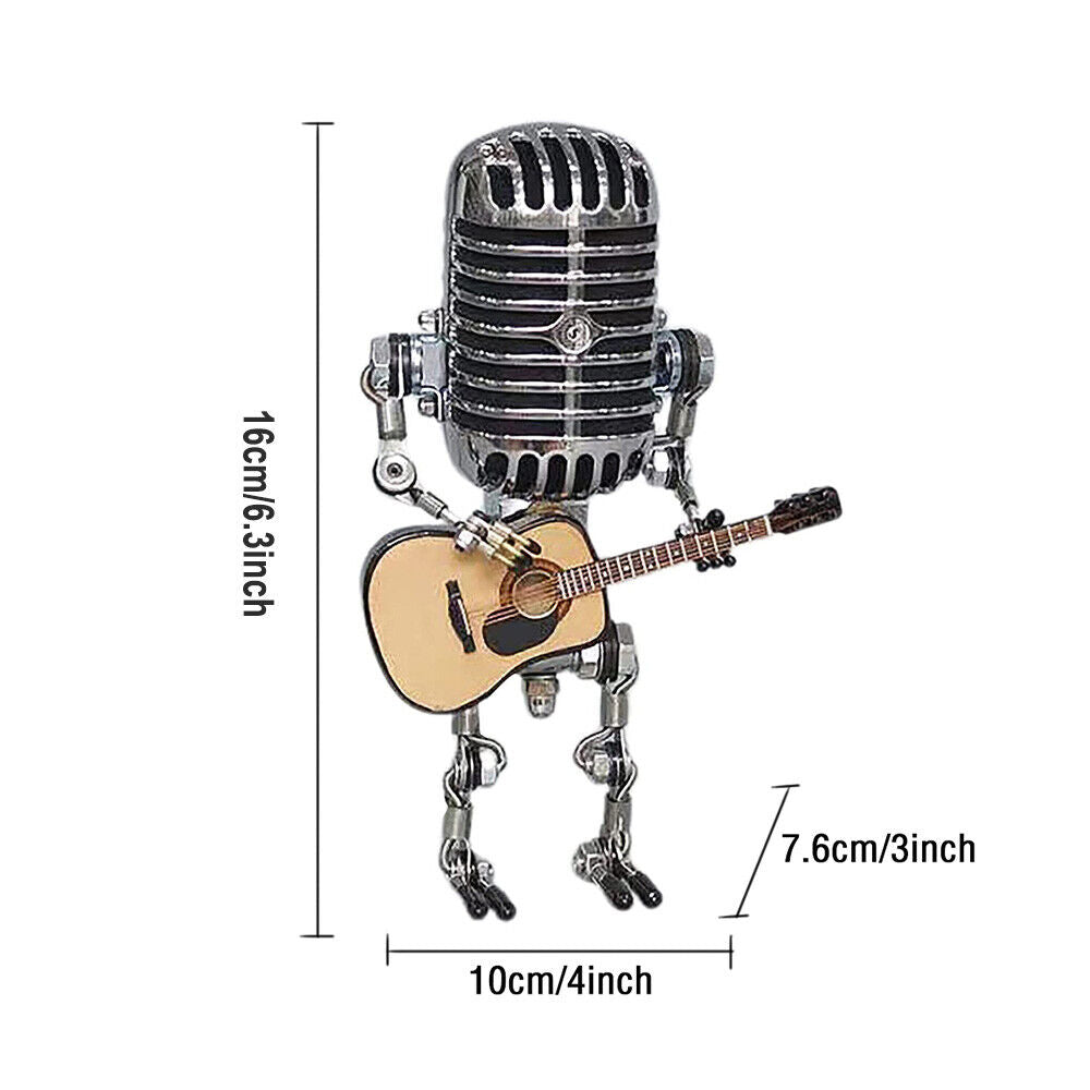 Vintage Microphone Guitar Robot Table Lamp