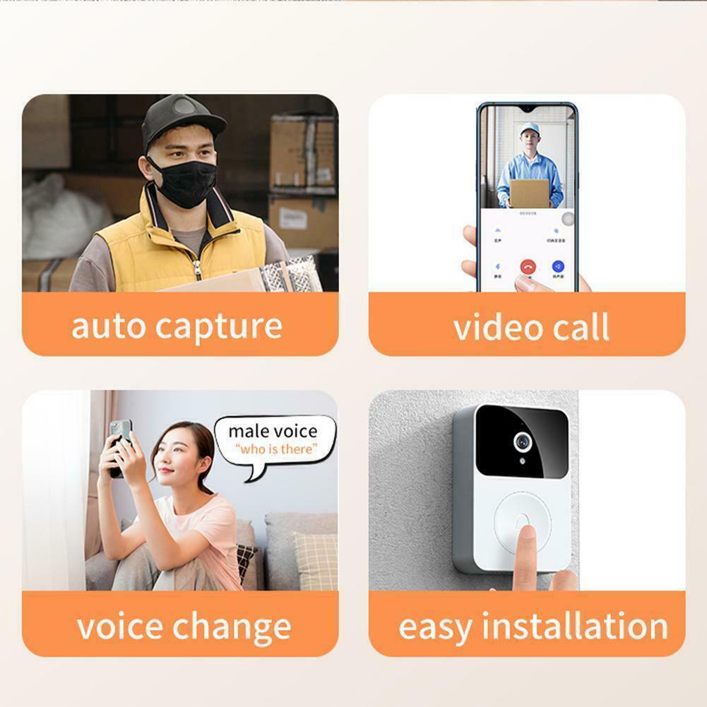 1080P HD Wireless Smart WiFi Video Doorbell Intercom Door Bell Security Camera