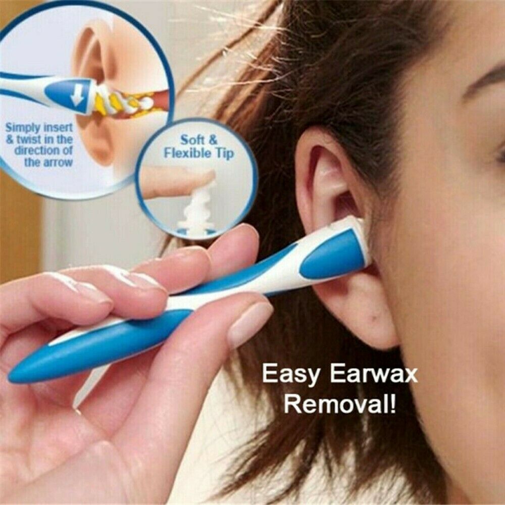 Ear Cleaner Ear Wax Removal Remover Cleaning Tool Kit Spiral Tip Picker Q-Grips