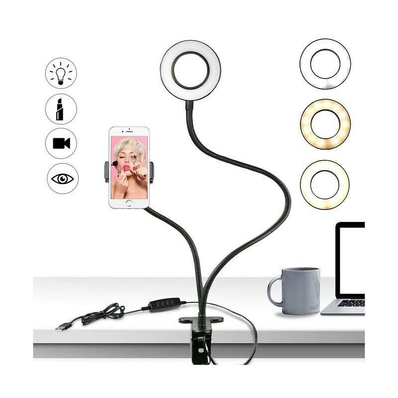 Selfie Ring Light with Cell Phone Holder Stand for Live Stream Makeup YouTube