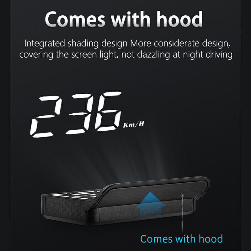 Car HUD Head Up Display OBD2 Overspeed Warning System Projector Windshield