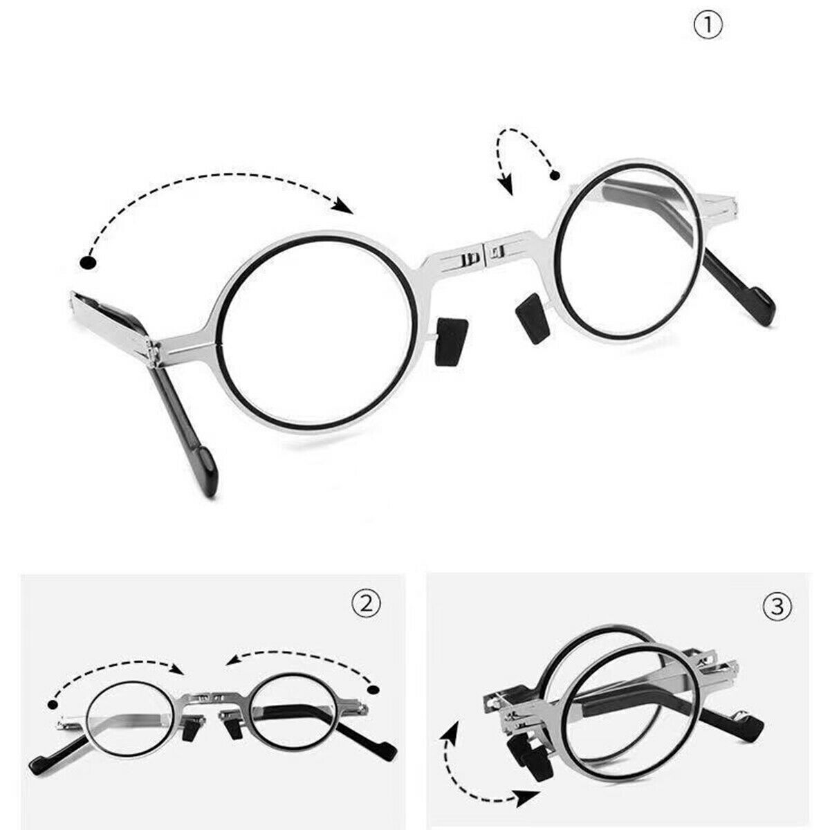 Men Ultra Light Titanium Material Screwless Foldable Anti-Blue Reading Glasses