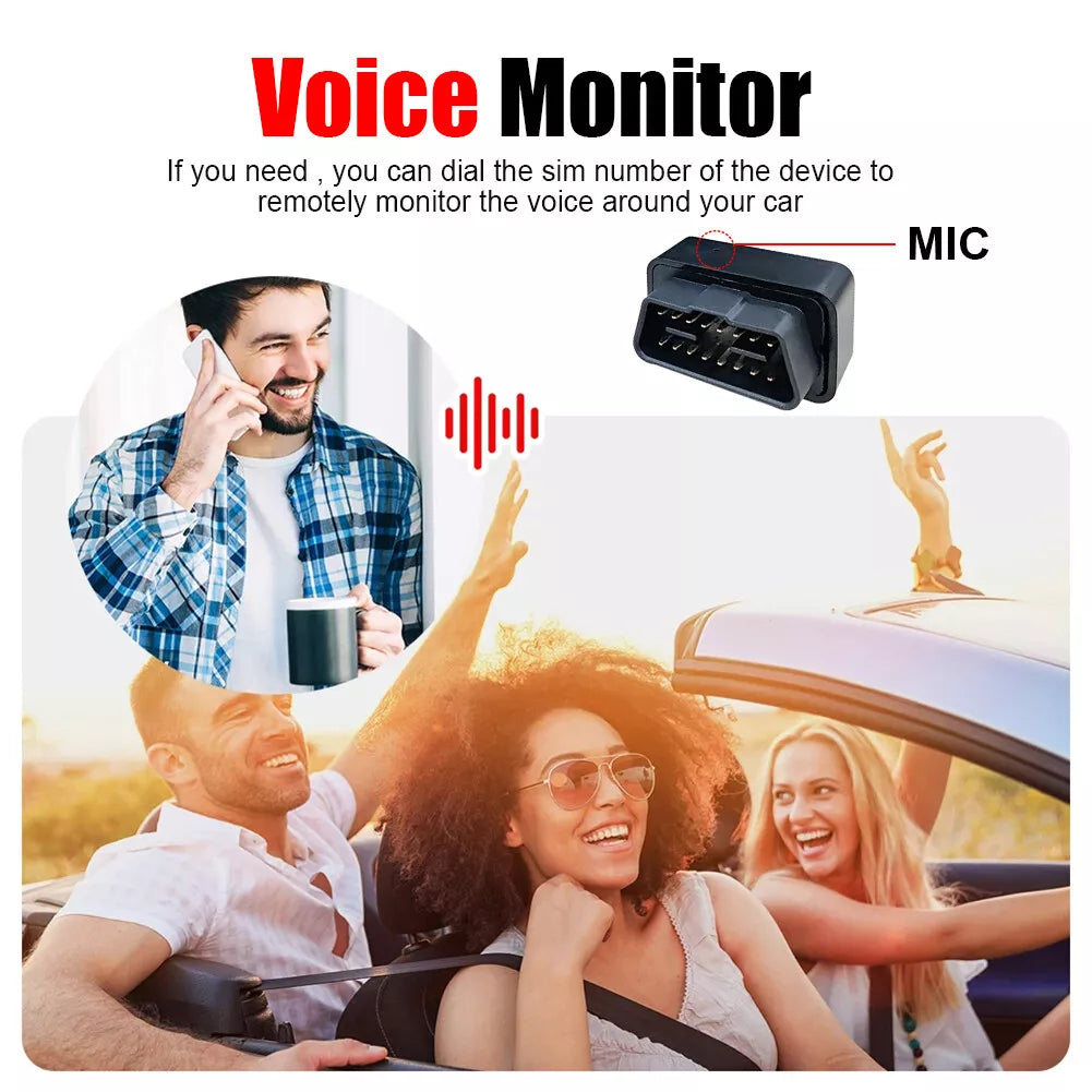 OBD2 Tracker Real Time Vehicle Tracking Device OBD II Car Truck Locator