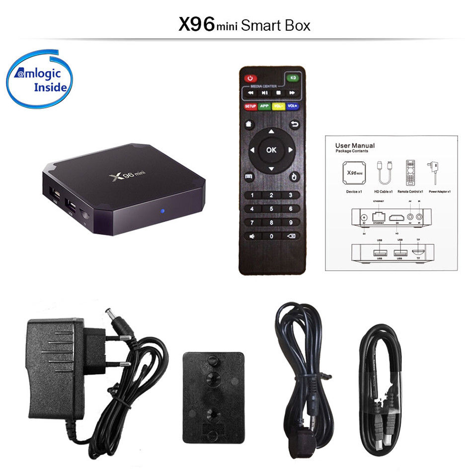 Boîtier Smart TV X96MINI Android 10 Quad Core HDMI 4K Lecteur multimédia Wi-Fi