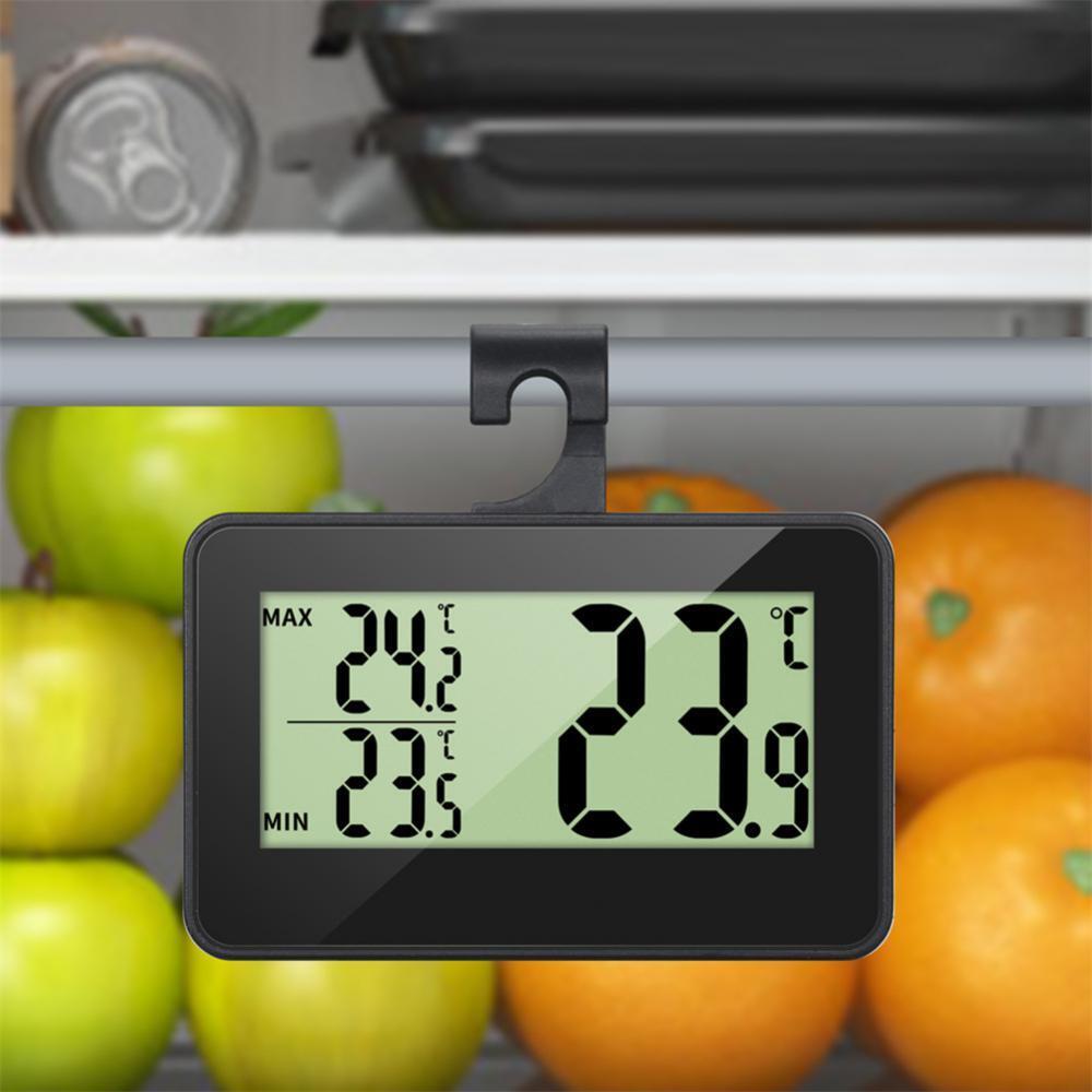 Digital LCD Fridge Freezer Thermometer Magnet Stand Hanging Home Hook