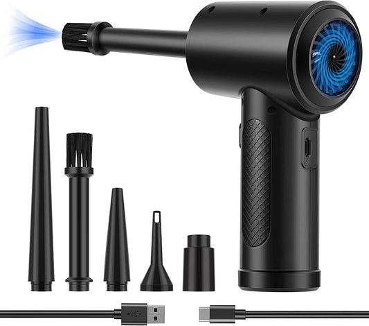 Electric Mini Cordless Air Duster Blower High Pressure for Computer Car Cleaning