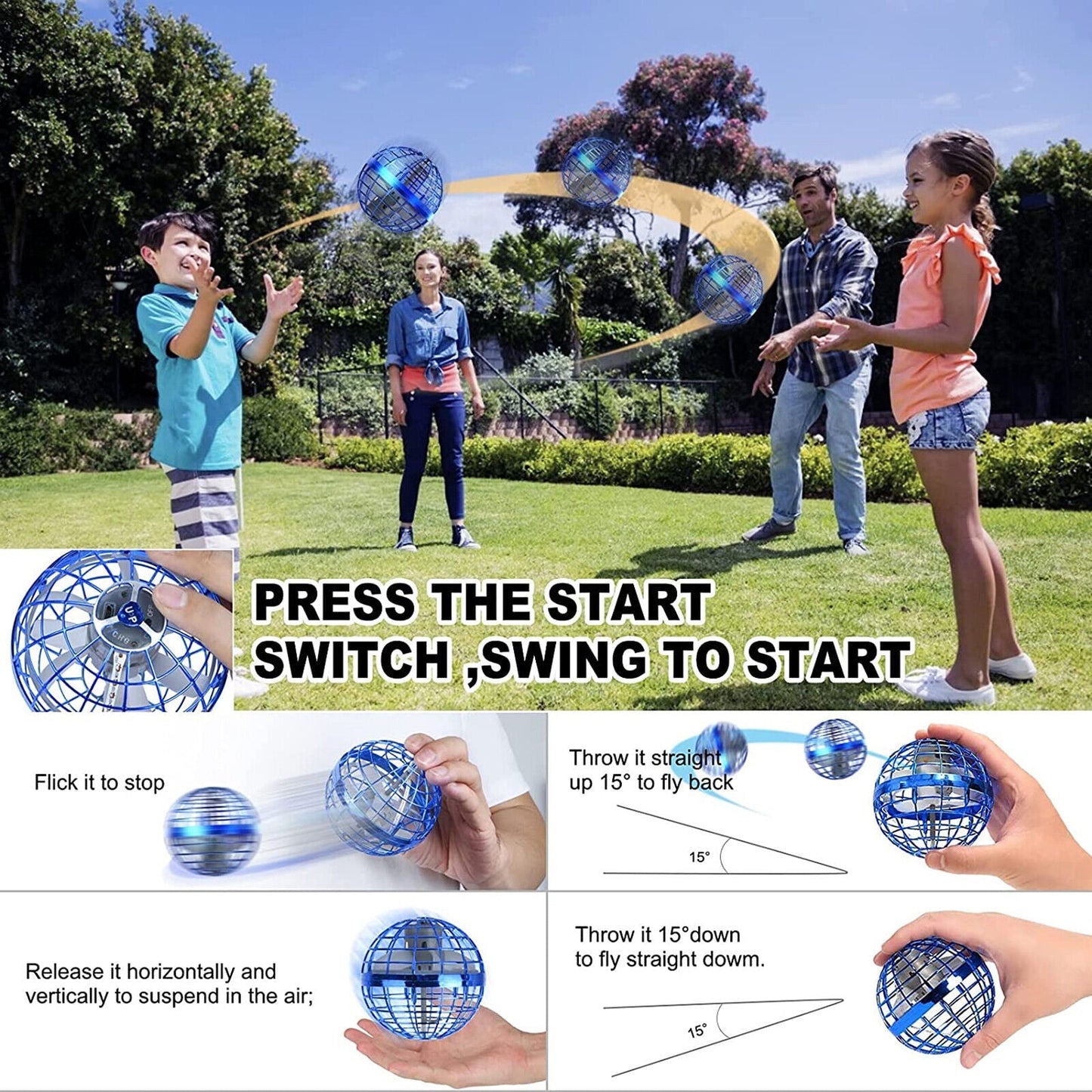 Magic Hoverball LED Flying Spinner