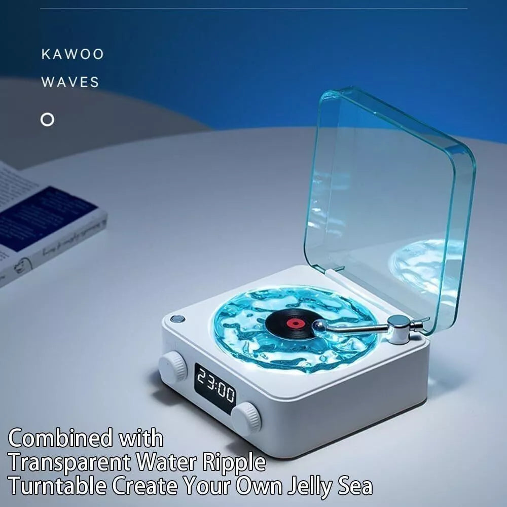The Waves Bluetooth Vinyl Player, Vintage Vinyl Record Player Bluetooth Speaker