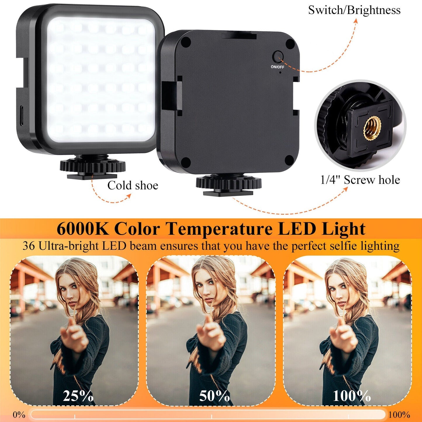 5 in 1 Vlogging Kit with Fill Light Microphone Tripod