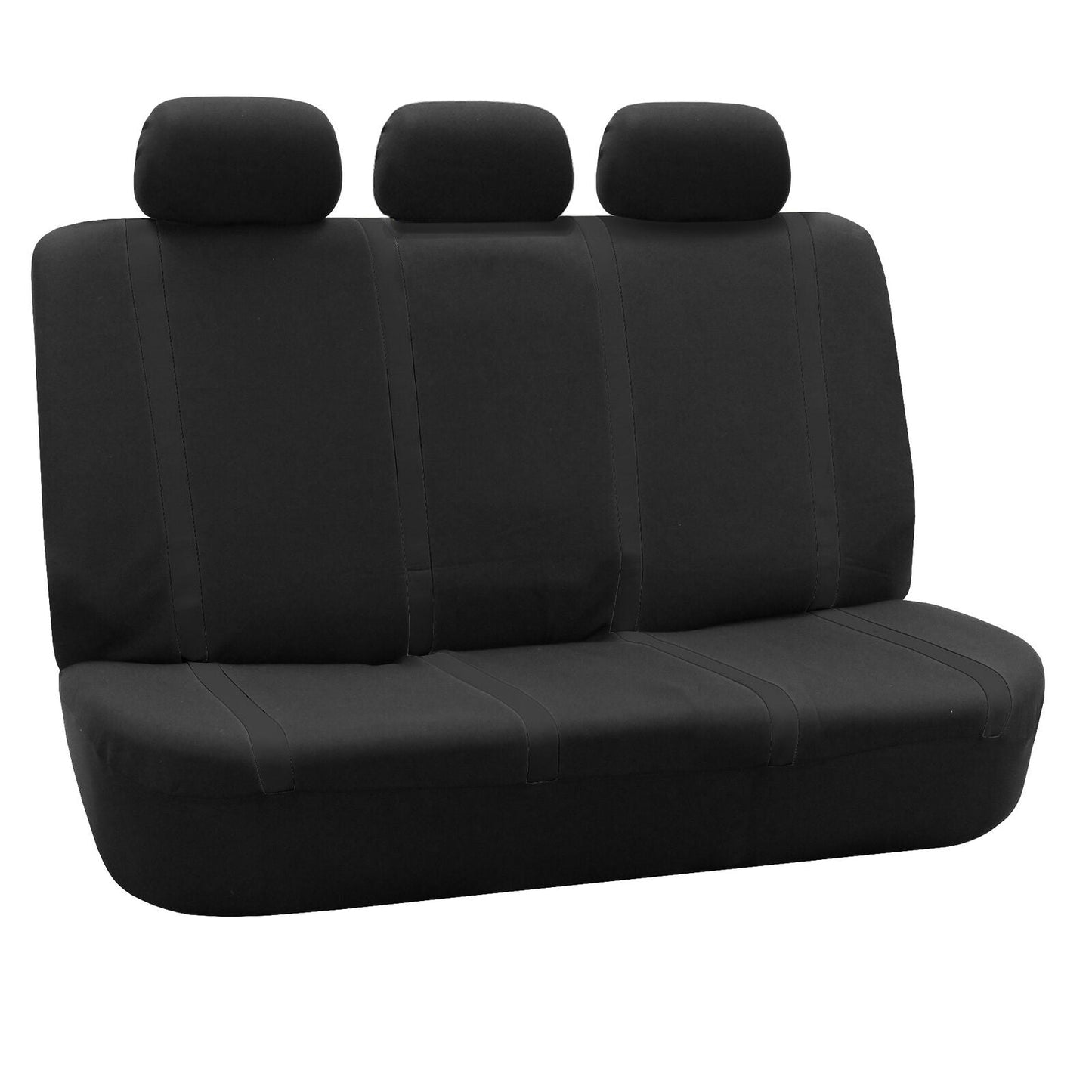 Full Car Seat Covers Set Solid Black For Auto Truck SUV - Universal Protectors Polyester for Car