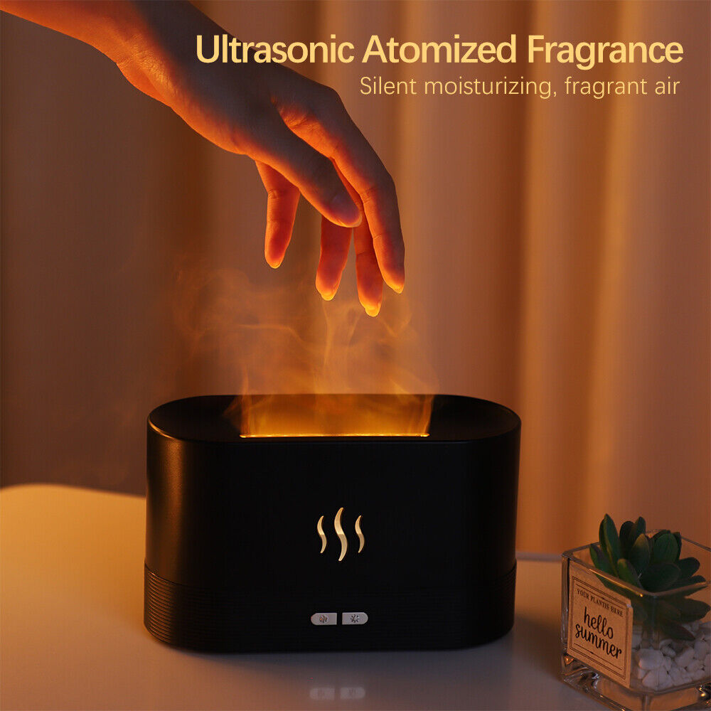 Flame Fragrance Diffuser Portable Flame Air Humidifier for Home Office Yoga