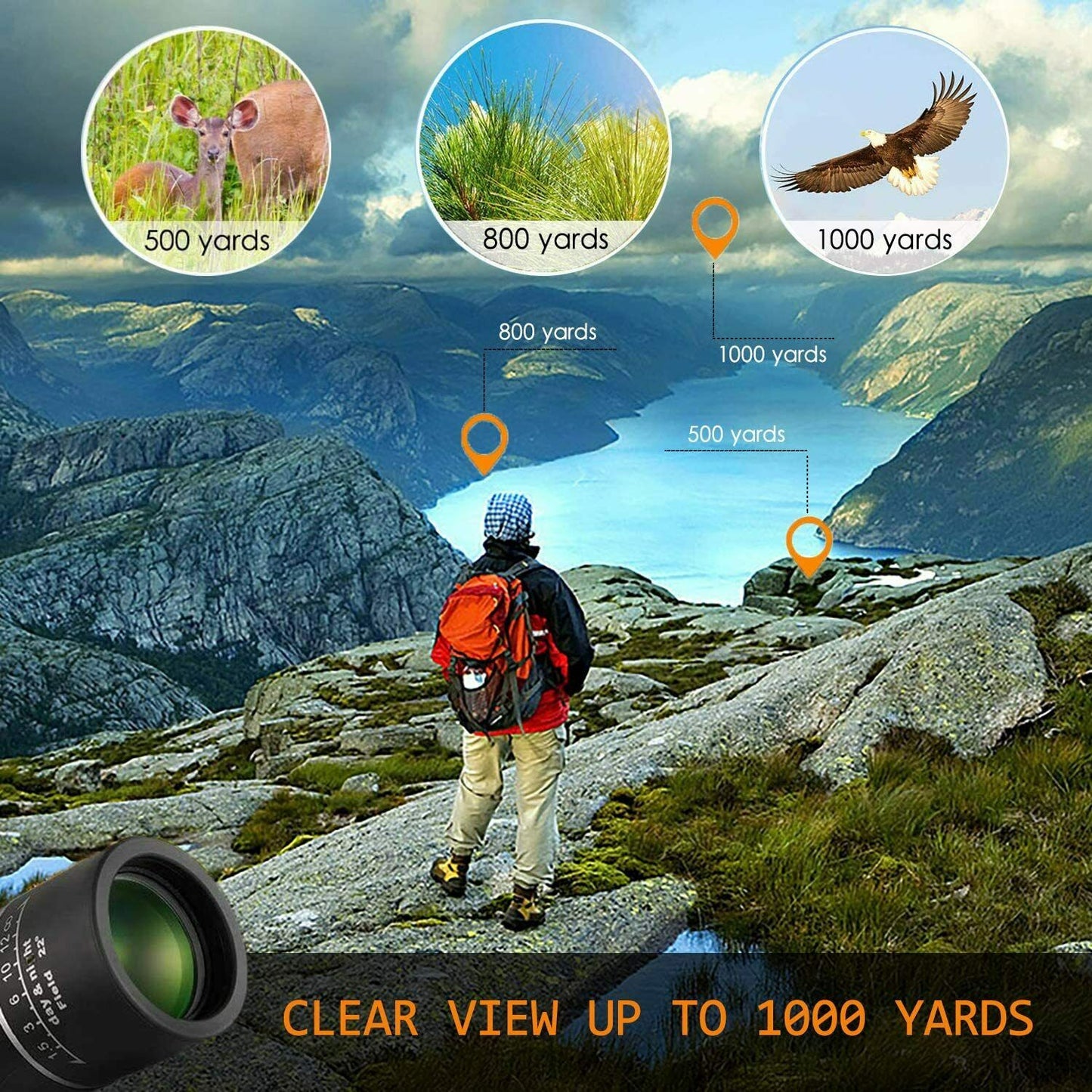 12X50 Monocular Telescope High Definition Portable Monocular Telescope