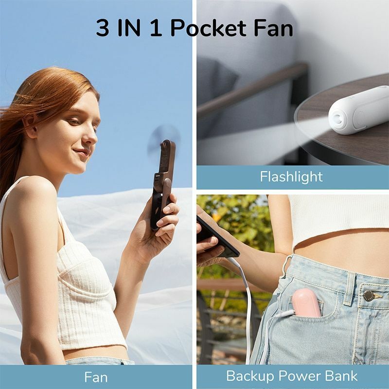 Rechargeable Compact Folding Fan